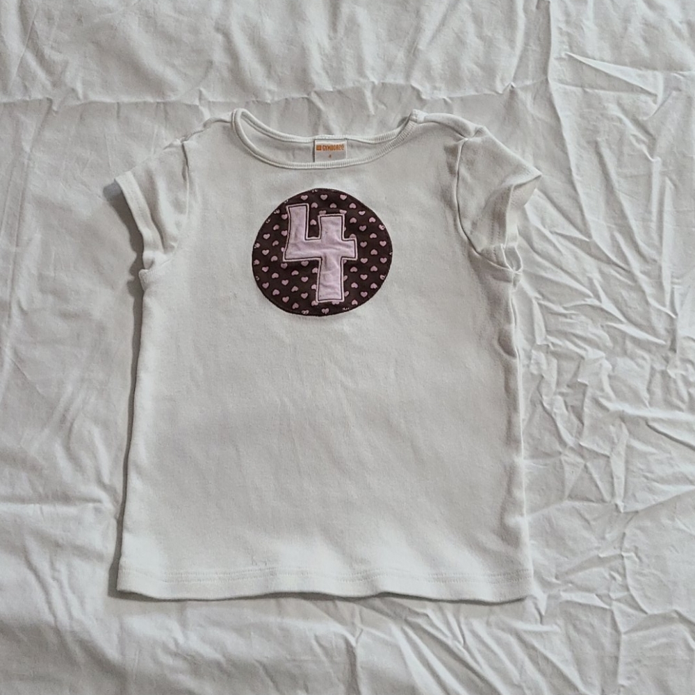 Gymboree "4" birthday tee, 4T